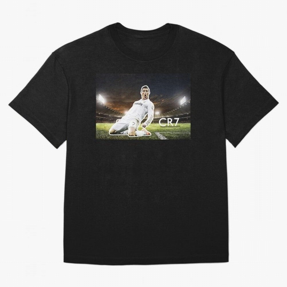 Cristiano Ronaldo Celebration Scene Oversized T-Shirt Celebrate the Road through the FIFA World Cup 2026 Group Stage Journey through CR7 and Messi Highlights, Argentina Pride, Champion Mindset, Group Stage Buzz, Knockout Tension and Passionate Fan