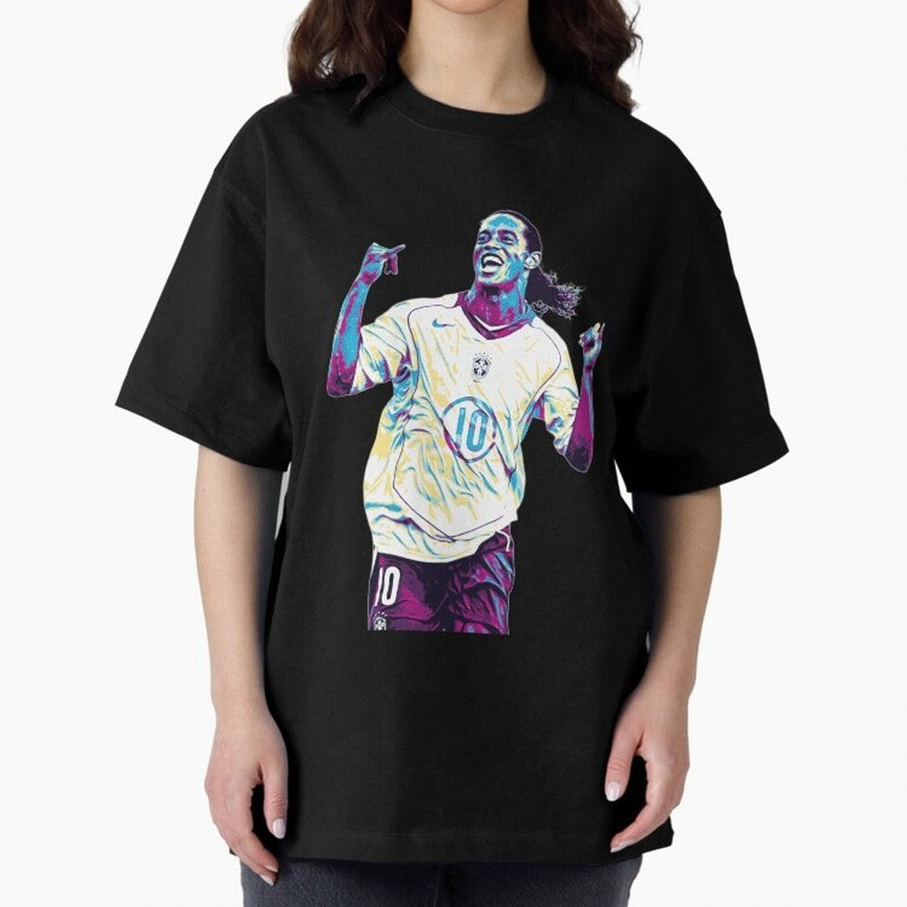 Ronaldinho brazil team Oversized T-Shirt Celebrate the Next Chapter of Global Football Passion for FIFA World Cup 2026, with CR7, Germany, Stadium Memories, Football Loyalty, International Chants and Championship Tradition; Perfect for Supporters