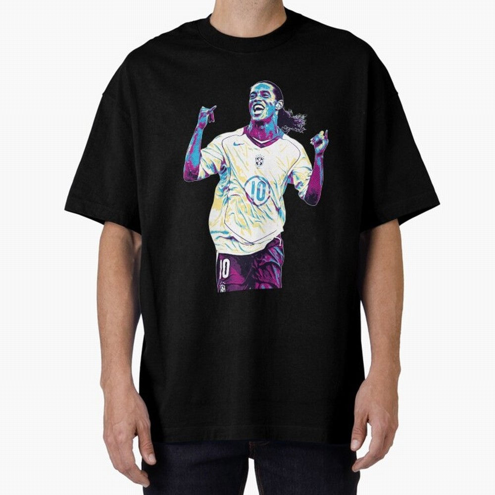 Ronaldinho brazil team Oversized T-Shirt Celebrate the Next Chapter of Global Football Passion for FIFA World Cup 2026, with CR7, Germany, Stadium Memories, Football Loyalty, International Chants and Championship Tradition; Perfect for Supporters