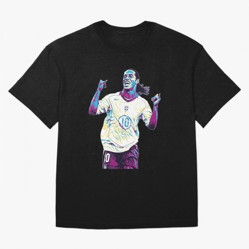 Ronaldinho brazil team Oversized T-Shirt Celebrate the Next Chapter of Global Football Passion for FIFA World Cup 2026, with CR7, Germany, Stadium Memories, Football Loyalty, International Chants and Championship Tradition; Perfect for Supporters