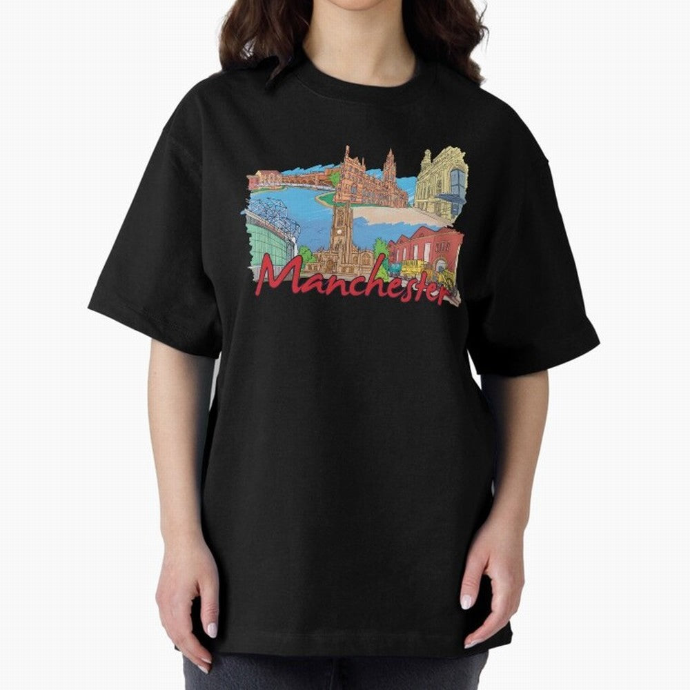 Manchester Oversized T-Shirt Bring World Football Passion into the FIFA World Cup 2026 USA Canada Mexico Journey through Mbappe and Neymar Highlights, England Pride, Champion Mindset, Group Stage Buzz, Knockout Tension and Passionate Fan Culture;