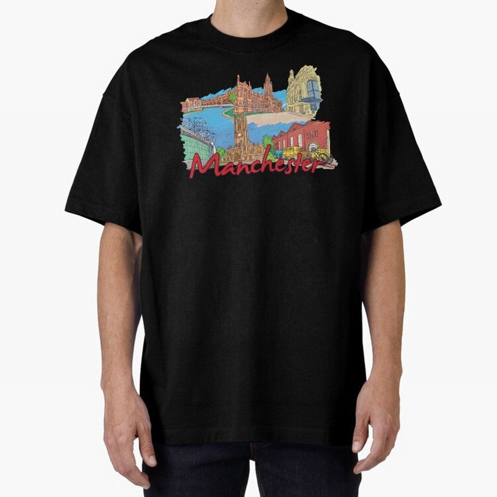 Manchester Oversized T-Shirt Bring World Football Passion into the FIFA World Cup 2026 USA Canada Mexico Journey through Mbappe and Neymar Highlights, England Pride, Champion Mindset, Group Stage Buzz, Knockout Tension and Passionate Fan Culture;