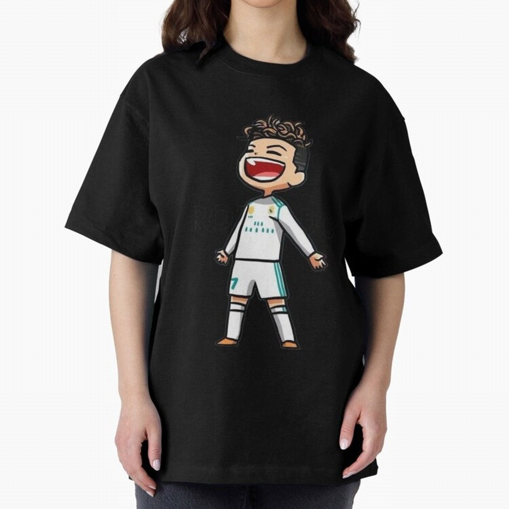 RONALDO Oversized T-Shirt Honor Football Greatness during Global Football Passion for FIFA World Cup 2026 USA Canada Mexico, Inspired by Cristiano Ronaldo, Haaland and CR7, Portugal, Football Festival Excitement, Trophy Ambitions, Country Rivalries