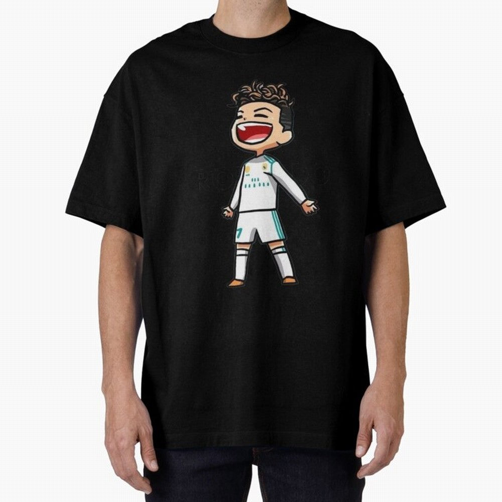 RONALDO Oversized T-Shirt Honor Football Greatness during Global Football Passion for FIFA World Cup 2026 USA Canada Mexico, Inspired by Cristiano Ronaldo, Haaland and CR7, Portugal, Football Festival Excitement, Trophy Ambitions, Country Rivalries