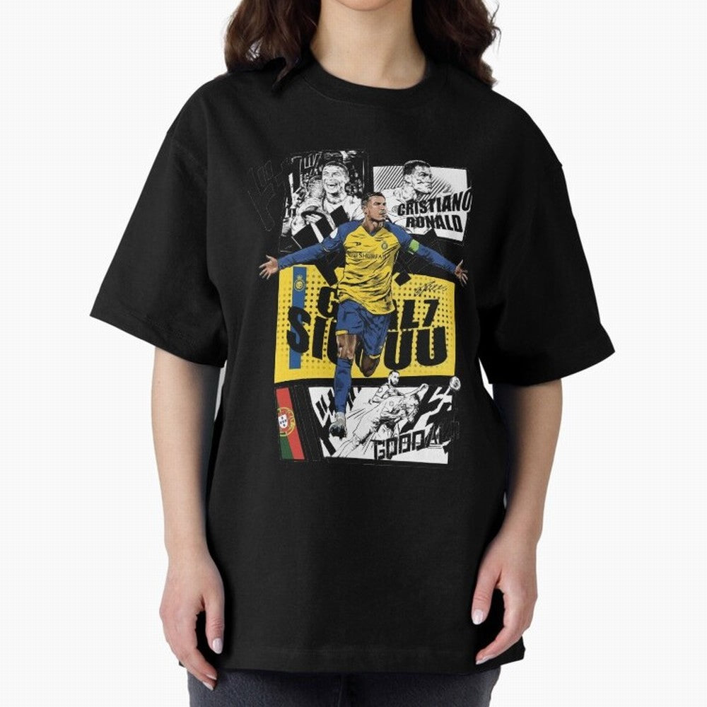 Cristiano Ronaldo CR7 Scorer Oversized T-Shirt Cheer for the FIFA World Cup 2026 Group Stage Journey through Cristiano Ronaldo Highlights, Argentina Pride, Sports Nostalgia, International Competition, Famous Players and Unforgettable Victories;