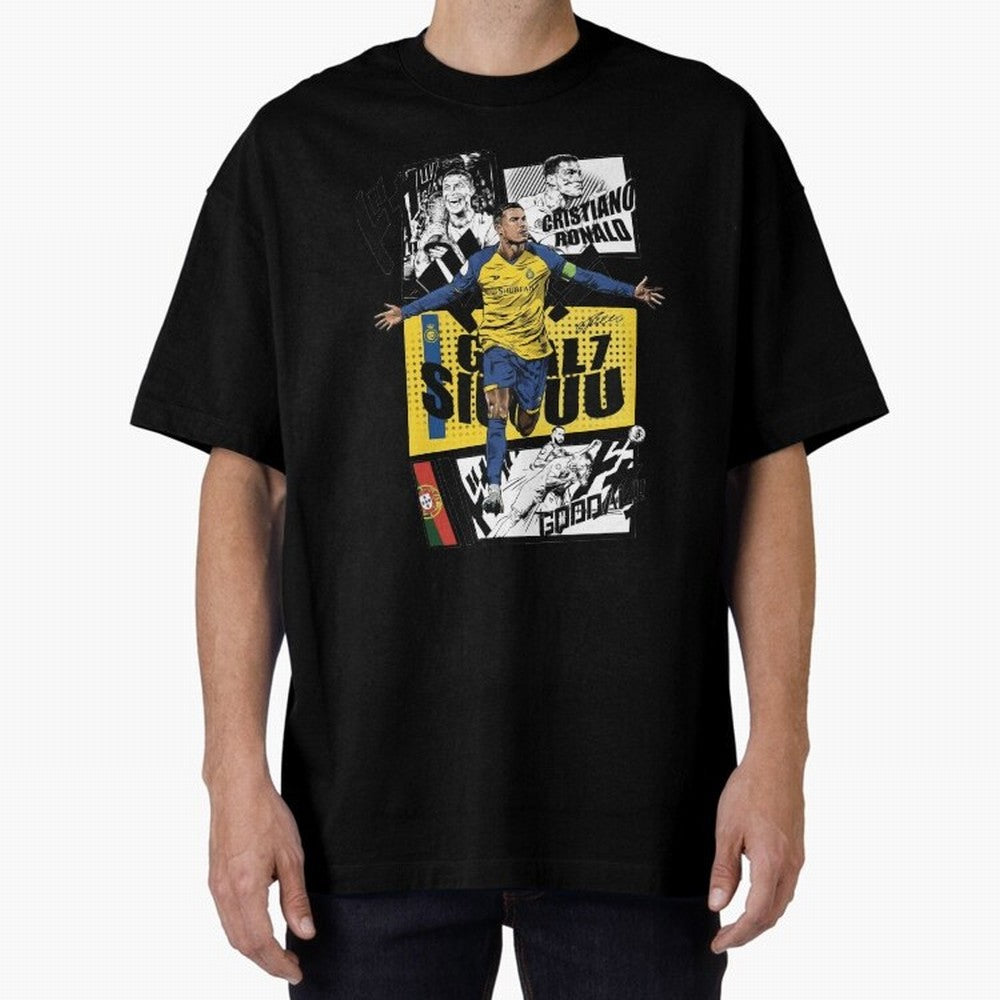 Cristiano Ronaldo CR7 Scorer Oversized T-Shirt Cheer for the FIFA World Cup 2026 Group Stage Journey through Cristiano Ronaldo Highlights, Argentina Pride, Sports Nostalgia, International Competition, Famous Players and Unforgettable Victories;