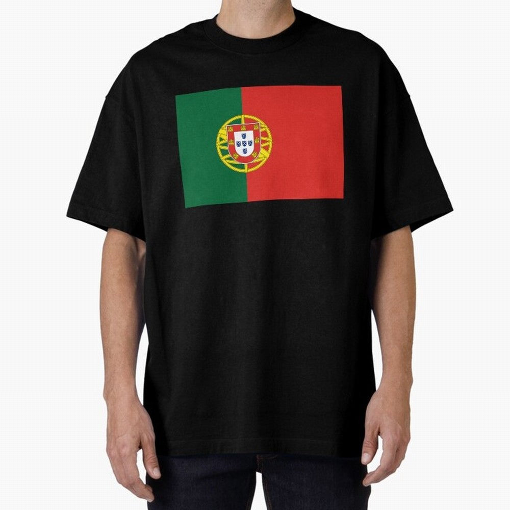 Portugal Flag Oversized T-Shirt Stand Proud for Match Day Hype around FIFA World Cup 2026 Group Stage, Haaland and Mbappe, France, Stadium Memories, Football Loyalty, International Chants and Championship Tradition; Created for Match Day Parties,