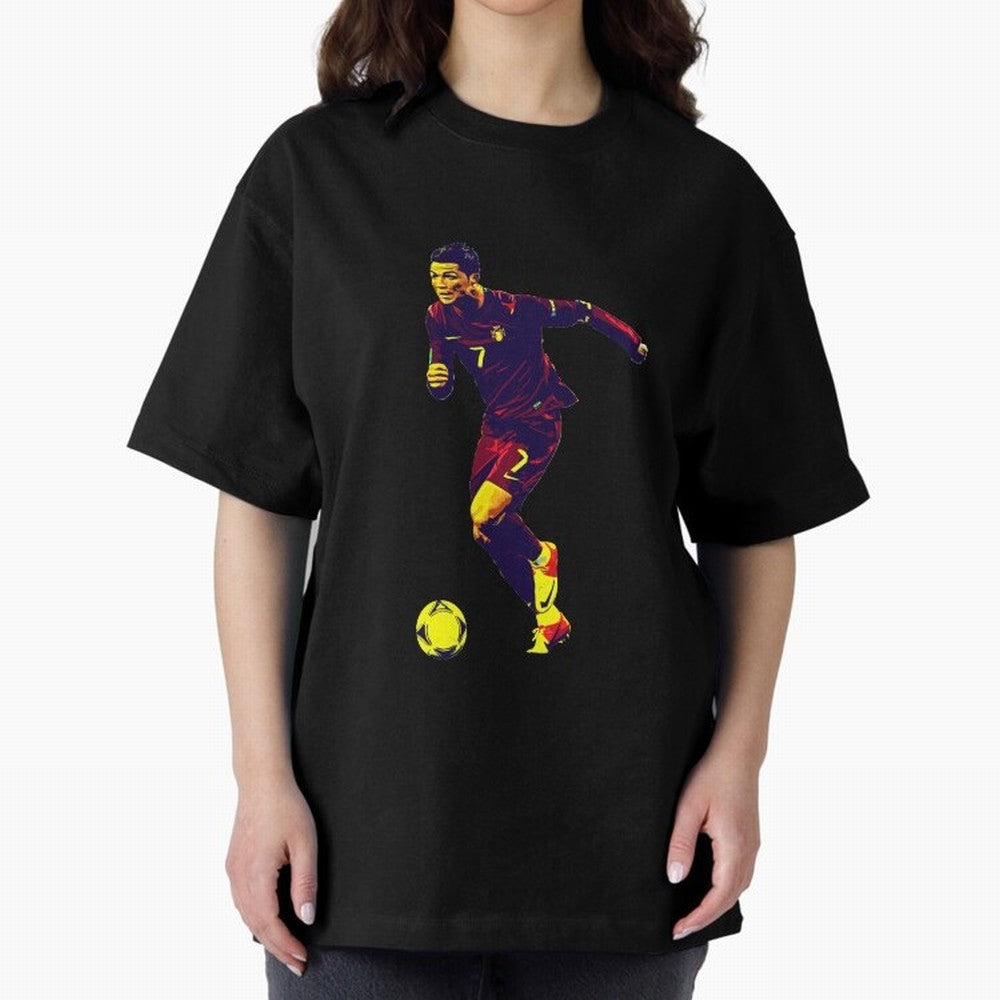 Cristianno Ronaldo Oversized T-Shirt Support FIFA World Cup 2026 USA Canada Mexico Capturing Mbappe, Brazil Energy, Football Festival Excitement, Trophy Ambitions, Country Rivalries and Star Player Buzz; Created for Match Day Parties, Soccer Gifts,