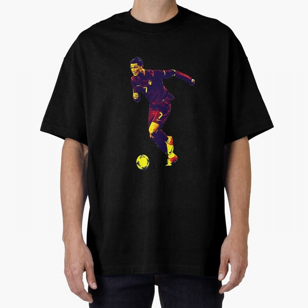 Cristianno Ronaldo Oversized T-Shirt Support FIFA World Cup 2026 USA Canada Mexico Capturing Mbappe, Brazil Energy, Football Festival Excitement, Trophy Ambitions, Country Rivalries and Star Player Buzz; Created for Match Day Parties, Soccer Gifts,