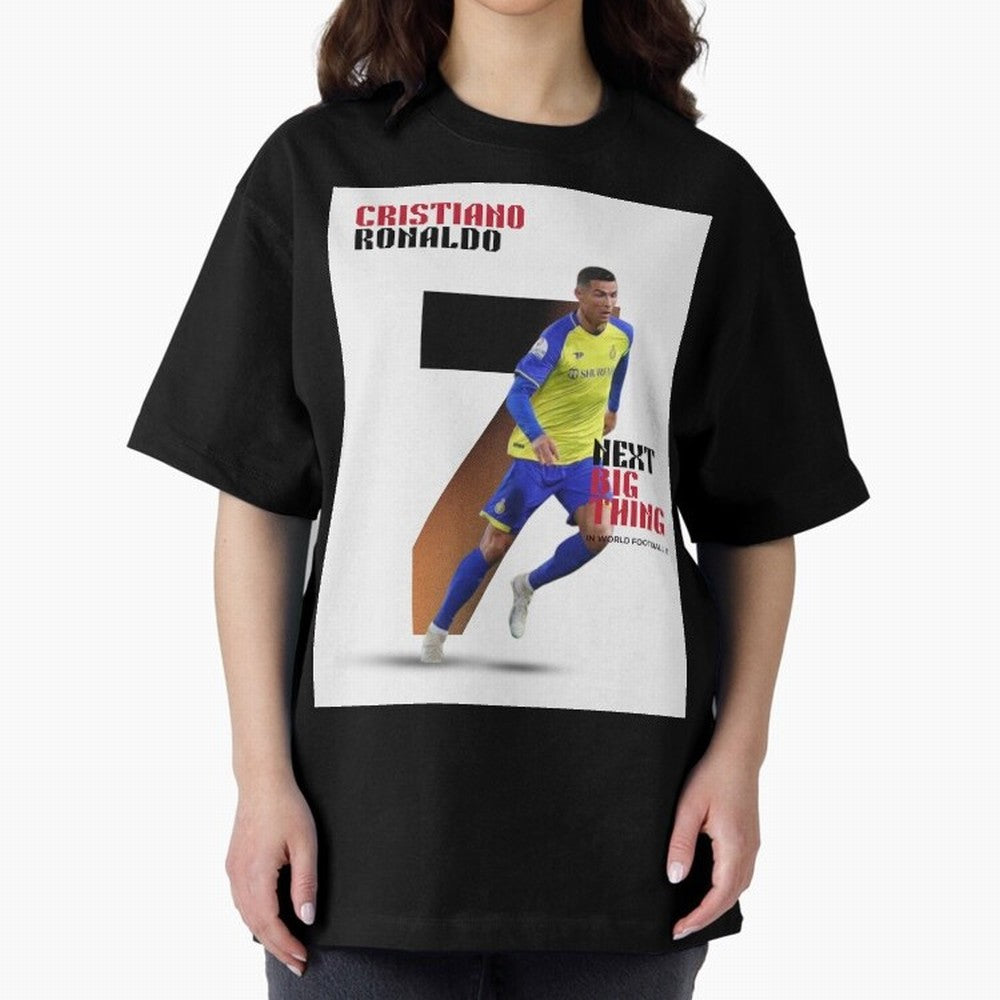 Cristiano Ronaldo (CR7) Oversized T-Shirt Bring Match Day Fire to FIFA World Cup 2026 Group Stage Spirit, Featuring Argentina and Brazil, Mbappe, Match Day Excitement, Supporter Culture, Golden Goals and Global Football Passion; Ideal for Football