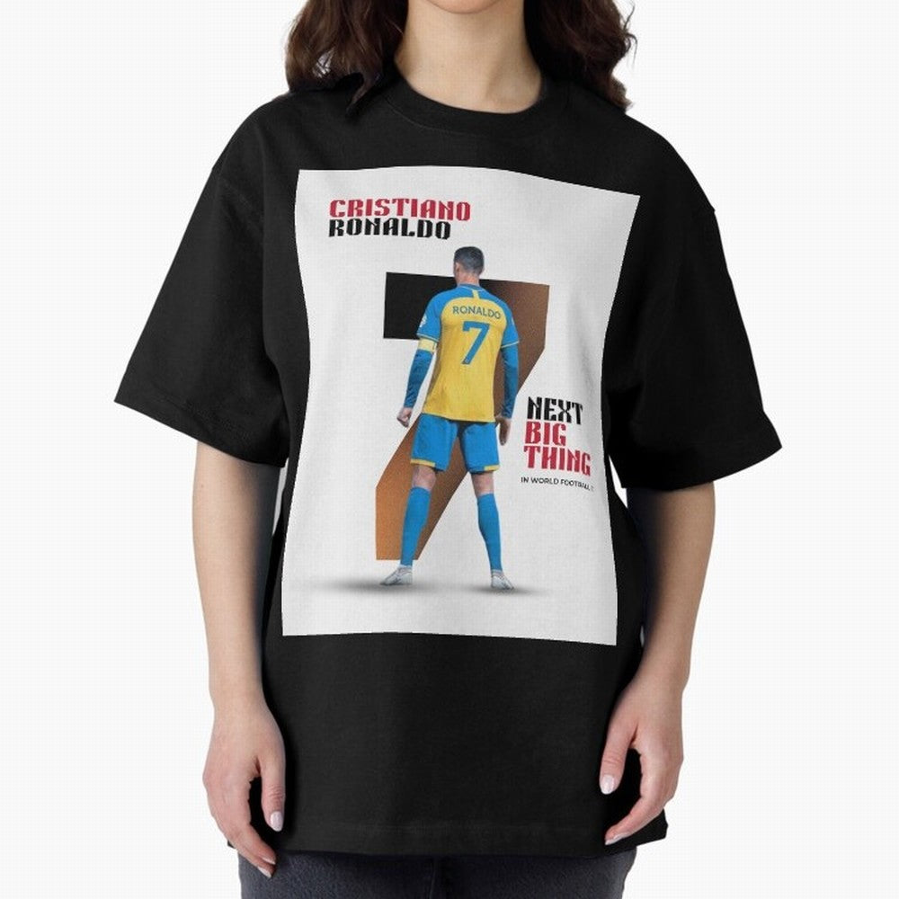 Cristiano Ronaldo Oversized T-Shirt Celebrate Classic Football Spirit in FIFA World Cup 2026 Group Stage Spirit, Featuring England, Haaland, Tournament Hype, Historic Matchups, Family Viewing Parties and Global Sports Pride; Ideal for Passionate
