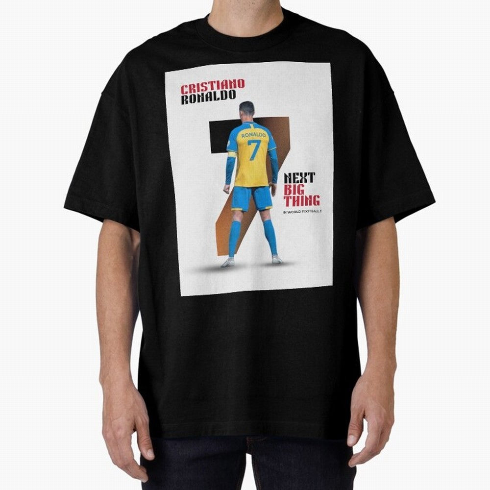 Cristiano Ronaldo Oversized T-Shirt Celebrate Classic Football Spirit in FIFA World Cup 2026 Group Stage Spirit, Featuring England, Haaland, Tournament Hype, Historic Matchups, Family Viewing Parties and Global Sports Pride; Ideal for Passionate