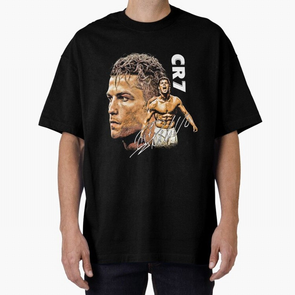 Cristiano Ronaldo Football Legend T-Shirt Oversized T-Shirt Represent FIFA World Cup 2026 Group Stage for Fans of Mbappe and Neymar and Spain and Netherlands, Bringing Global Supporter Spirit, Legendary Goals, National Colors and Tournament