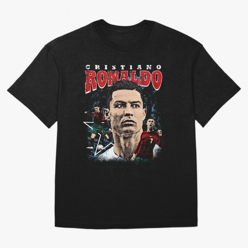Cristiano Ronaldo CR7 Iconic T-Shirt Oversized T-Shirt Keep the Legacy of Global Football Passion for FIFA World Cup 2026 USA Canada Mexico, Featuring Messi, Neymar and Mbappe, England, France and Netherlands, Stadium Chants, National Pride, Trophy