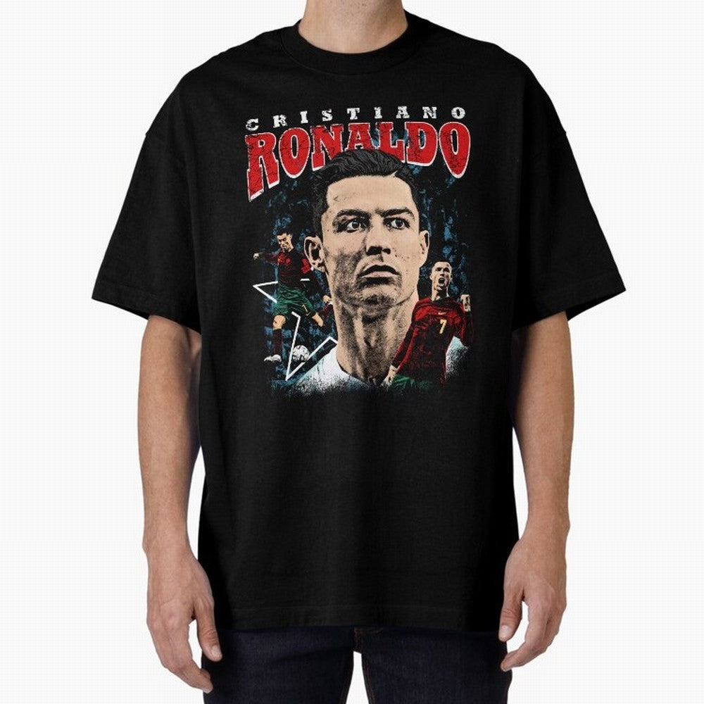 Cristiano Ronaldo CR7 Iconic T-Shirt Oversized T-Shirt Keep the Legacy of Global Football Passion for FIFA World Cup 2026 USA Canada Mexico, Featuring Messi, Neymar and Mbappe, England, France and Netherlands, Stadium Chants, National Pride, Trophy