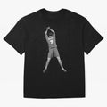 Cristiano Ronaldo Black and White Version Oversized T-Shirt Bring Home FIFA World Cup 2026 Spirit, Filled with Argentina, Messi, CR7 and Mbappe, Retro Football Energy, Iconic Rivalries, Trophy Chase Drama and Stadium Atmosphere; Created for Match