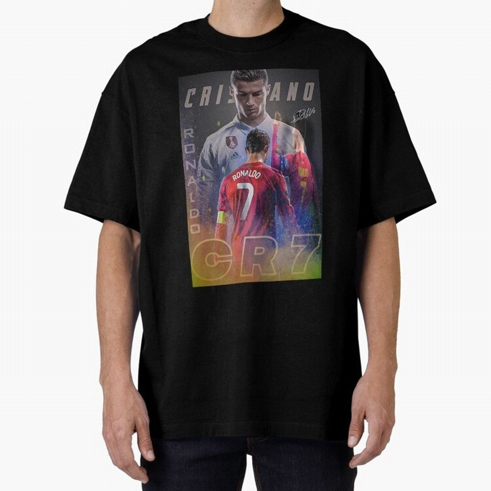 CR7 Oversized T-Shirt Treasure Match Day Hype around FIFA World Cup 2026, Mbappe and Neymar, Spain and Netherlands, Retro Football Energy, Iconic Rivalries, Trophy Chase Drama and Stadium Atmosphere; Ideal for Fans Who Follow Messi, Cristiano