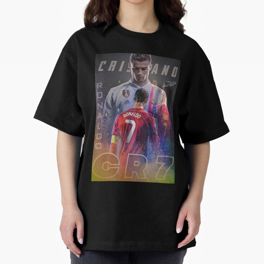 CR7 Oversized T-Shirt Treasure Match Day Hype around FIFA World Cup 2026, Mbappe and Neymar, Spain and Netherlands, Retro Football Energy, Iconic Rivalries, Trophy Chase Drama and Stadium Atmosphere; Ideal for Fans Who Follow Messi, Cristiano