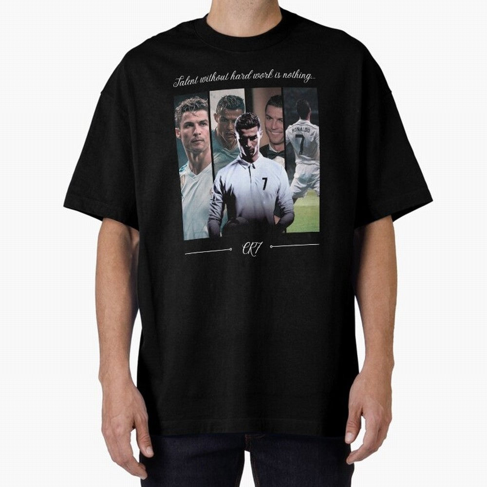 Ronaldo CR7 Oversized T-Shirt Cheer for FIFA World Cup 2026 Group Stage Celebrating Cristiano Ronaldo, Haaland and CR7, Argentina Energy, Match Day Excitement, Supporter Culture, Golden Goals and Global Football Passion; Great for Watch Parties,