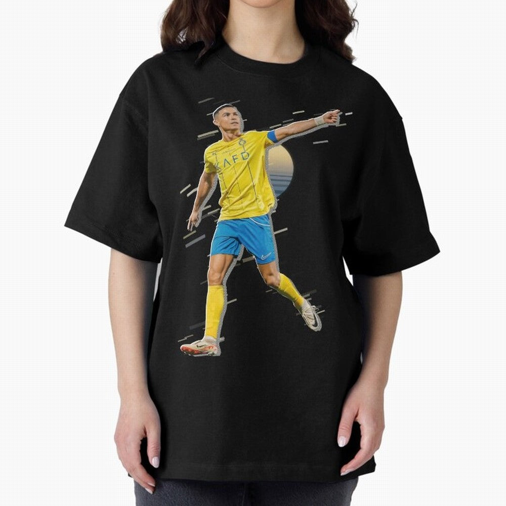 Ronaldo al nassr Oversized T-Shirt Carry the Colors and Pride of FIFA World Cup 2026 USA Canada Mexico for Fans of Neymar, Haaland and Cristiano Ronaldo and England, Bringing Goal Celebration Energy, Supporter Heritage, Football Icons and Worldwide