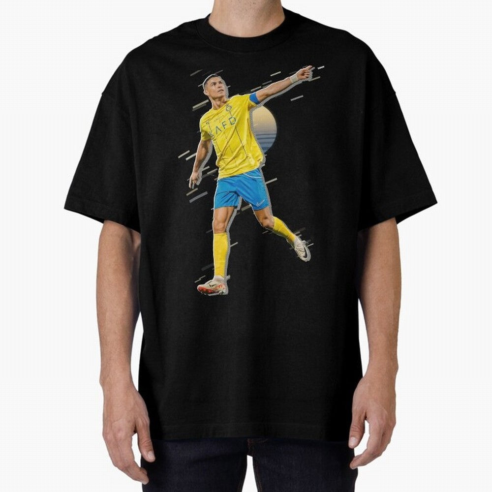Ronaldo al nassr Oversized T-Shirt Carry the Colors and Pride of FIFA World Cup 2026 USA Canada Mexico for Fans of Neymar, Haaland and Cristiano Ronaldo and England, Bringing Goal Celebration Energy, Supporter Heritage, Football Icons and Worldwide