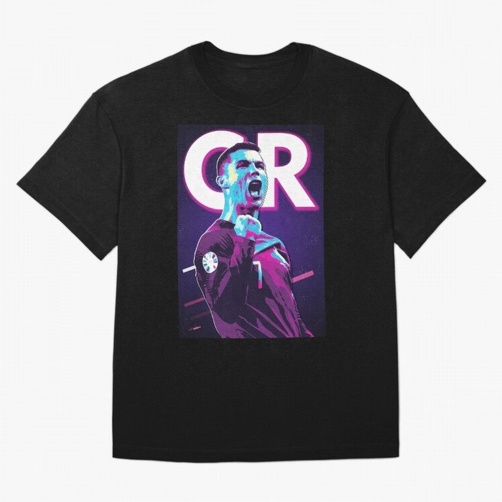 Ronaldo Oversized T-Shirt Keep Football History Alive during FIFA World Cup 2026 Group Stage Spirit, Filled with Brazil, Messi, Neymar and Mbappe, Vintage Soccer Flavor, Modern Football Stars, National Flags and Final Night Emotion; Great for Watch