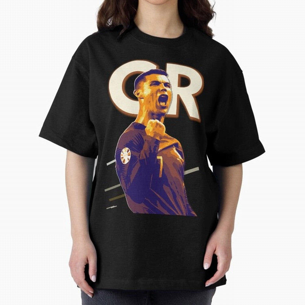 Cristiano Ronaldo Oversized T-Shirt Celebrate the Magic of FIFA World Cup 2026 Spirit, Filled with France and Portugal, Cristiano Ronaldo, Haaland and CR7, Goal Celebration Energy, Supporter Heritage, Football Icons and Worldwide Tournament Joy;