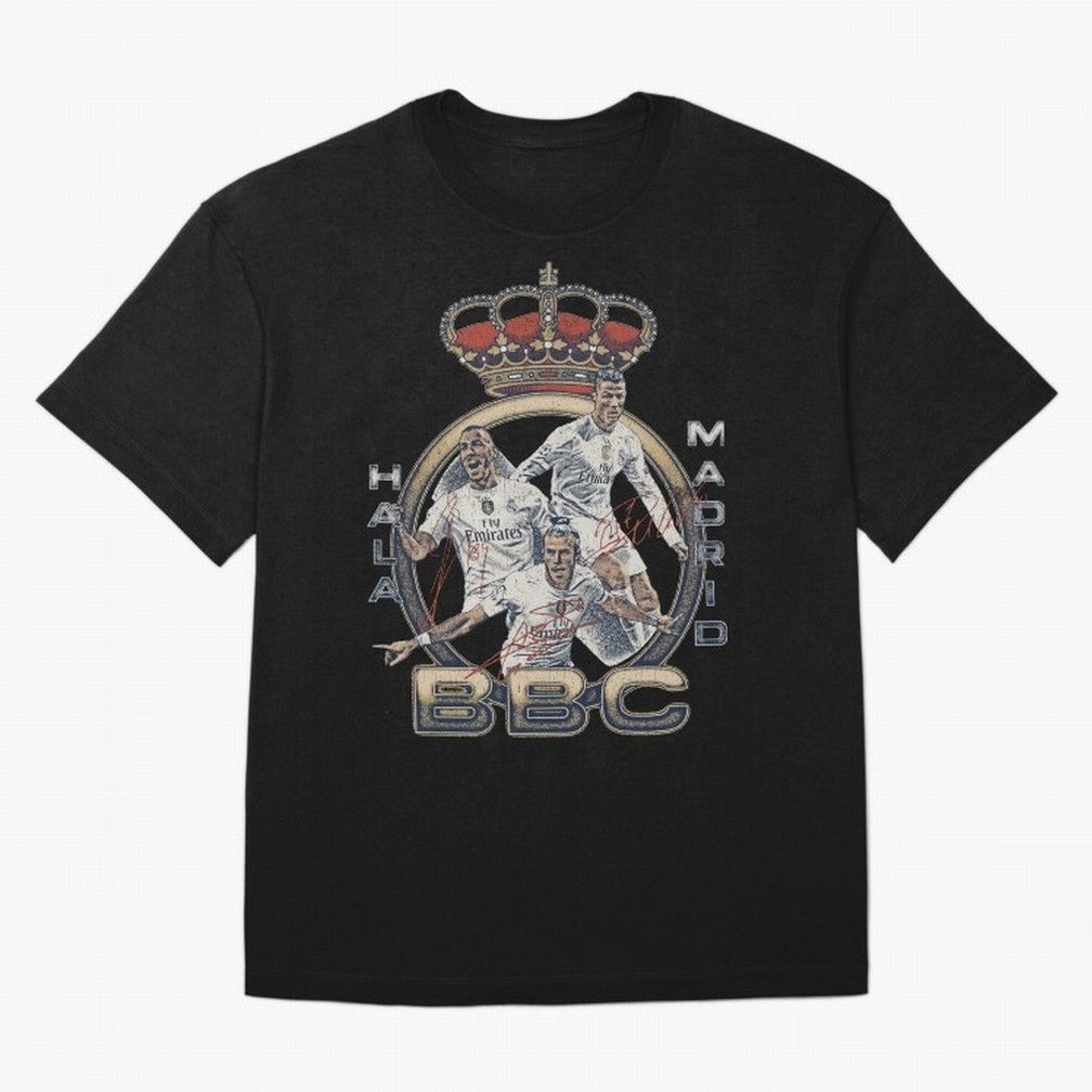 BBC of Real Madrid Oversized T-Shirt Make Every Kick Count in FIFA World Cup 2026 with Cristiano Ronaldo, England and Germany Energy, Global Supporter Spirit, Legendary Goals, National Colors and Tournament Celebration; Ideal for Football Dads,