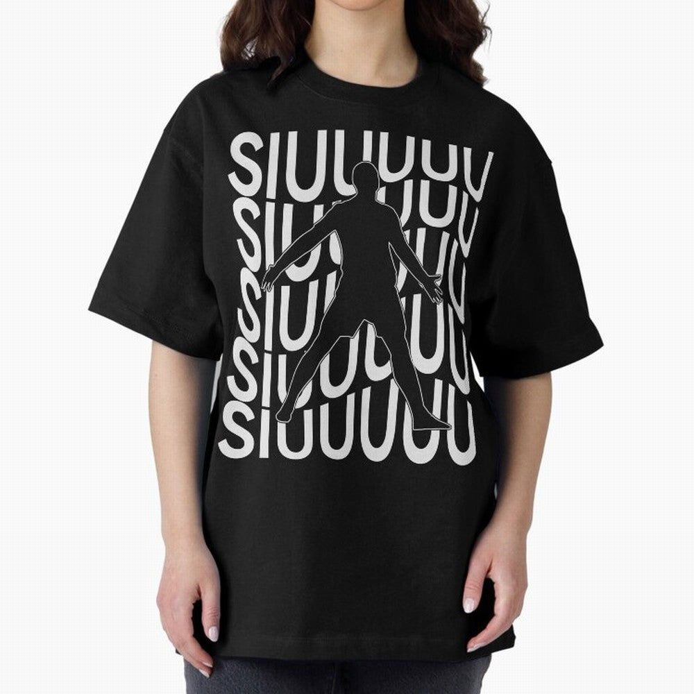 Siuuuuu Cute Soccer Present For Soccer Lovers Fan Kid's Boys Oversized T-Shirt Honor Football Greatness during Match Day Hype around FIFA World Cup 2026, Haaland, England and Germany, Stadium Memories, Football Loyalty, International Chants and