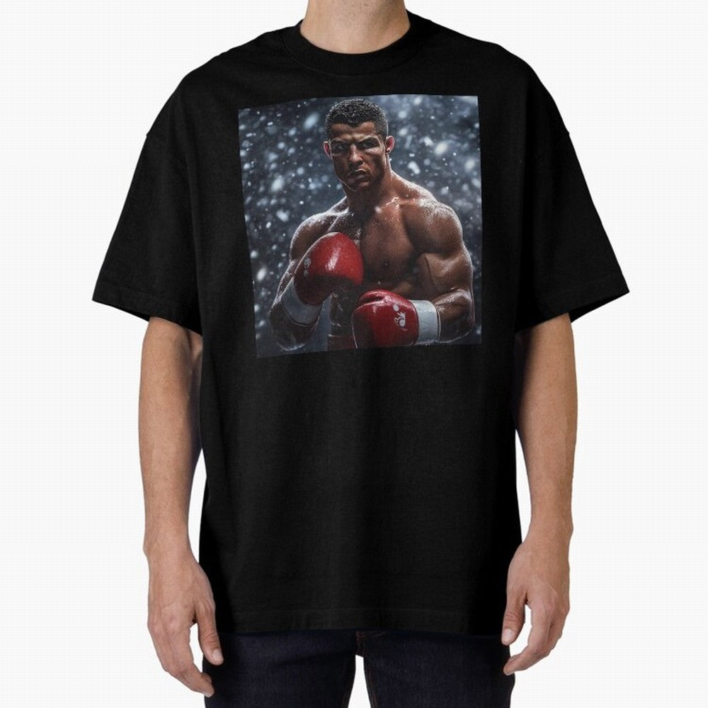Cristiano Ronaldo: The Unexpected Boxer Oversized T-Shirt Capture FIFA World Cup 2026 Spirit, Filled with Germany, Haaland and Mbappe, Supporter Pride, Iconic Celebrations, Legendary Names and Global Match Day Energy; Great for Supporters Who Love
