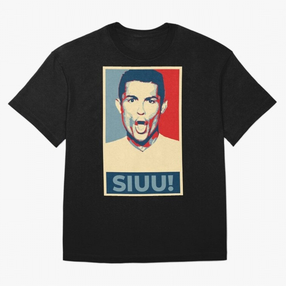 Ronaldo Siuu! - Hope Oversized T-Shirt Support the Legends of FIFA World Cup 2026 Group Stage for Fans of Messi and Germany, Bringing Vintage Soccer Flavor, Modern Football Stars, National Flags and Final Night Emotion; Perfect for Supporters Who