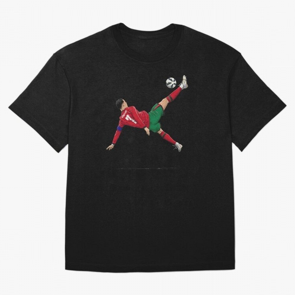 Ronaldo 910 Goal Bicycle Kick Oversized T-Shirt Fuel Your Fan Pride for Global Football Passion for FIFA World Cup 2026 USA Canada Mexico, with Messi, Neymar and Mbappe, Argentina, France and Brazil, Match Day Excitement, Supporter Culture, Golden