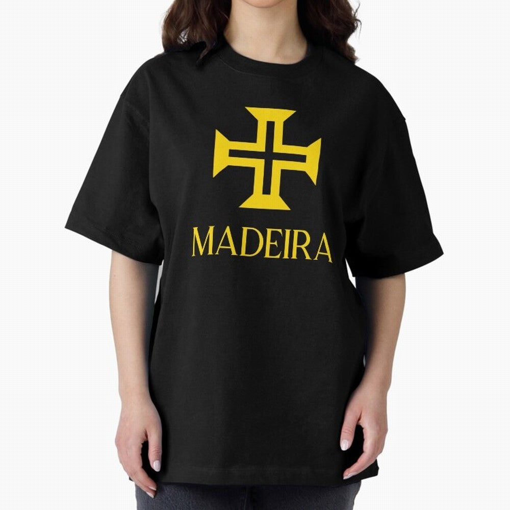Madeira yellow Oversized T-Shirt Celebrate Football Dreams Across FIFA World Cup 2026 Spirit, Connected to France, Cristiano Ronaldo, Goal Celebration Energy, Supporter Heritage, Football Icons and Worldwide Tournament Joy; Great for Watch Parties,