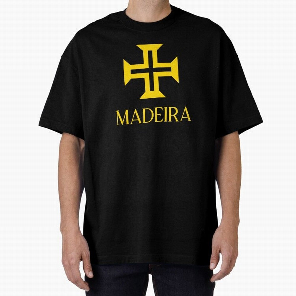 Madeira yellow Oversized T-Shirt Celebrate Football Dreams Across FIFA World Cup 2026 Spirit, Connected to France, Cristiano Ronaldo, Goal Celebration Energy, Supporter Heritage, Football Icons and Worldwide Tournament Joy; Great for Watch Parties,