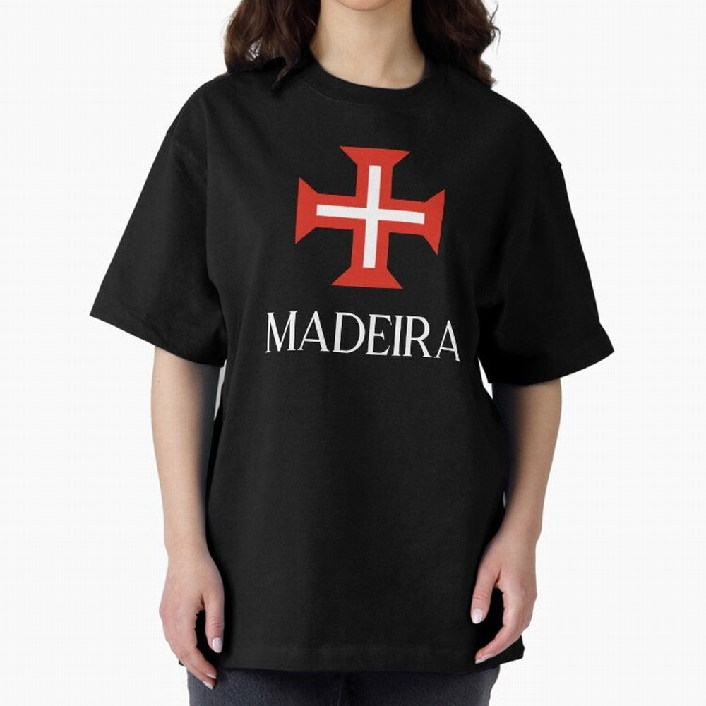 Madeira Oversized T-Shirt Honor Football Greatness during Global Football Passion for FIFA World Cup 2026, Highlighting Cristiano Ronaldo, Haaland and CR7, England, Champion Mindset, Group Stage Buzz, Knockout Tension and Passionate Fan Culture;