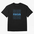 Focus Focus Focus (Blue) Oversized T-Shirt Carry the Dream of Global Football Passion for FIFA World Cup 2026, Featuring Messi and Cristiano Ronaldo, England, France and Netherlands, Global Supporter Spirit, Legendary Goals, National Colors and