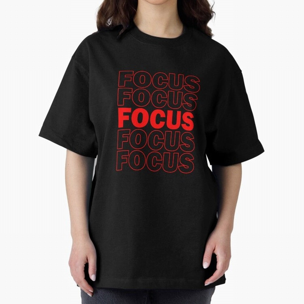 Focus Focus Focus (Red) Oversized T-Shirt Bring Legendary Rivalry Energy to FIFA World Cup 2026 Featuring Neymar, Haaland and Cristiano Ronaldo, Portugal Energy, Classic Soccer Heritage, Championship Pressure, Fan Loyalty and International Pride;