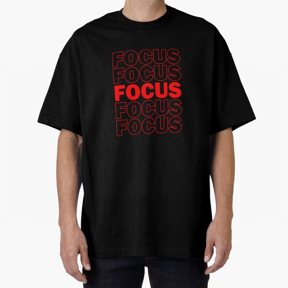 Focus Focus Focus (Red) Oversized T-Shirt Bring Legendary Rivalry Energy to FIFA World Cup 2026 Featuring Neymar, Haaland and Cristiano Ronaldo, Portugal Energy, Classic Soccer Heritage, Championship Pressure, Fan Loyalty and International Pride;