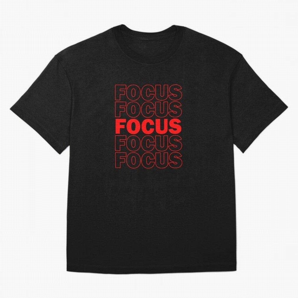 Focus Focus Focus (Red) Oversized T-Shirt Bring Legendary Rivalry Energy to FIFA World Cup 2026 Featuring Neymar, Haaland and Cristiano Ronaldo, Portugal Energy, Classic Soccer Heritage, Championship Pressure, Fan Loyalty and International Pride;