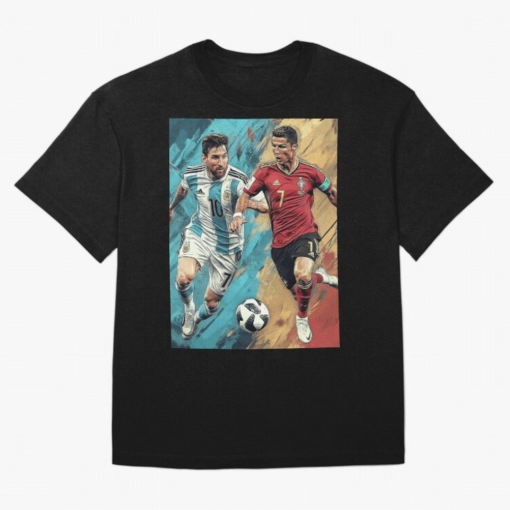 Lionel Messi and Cristiano Ronaldo Oversized T-Shirt Feel the Roar of Match Day Hype around FIFA World Cup 2026, Messi, Neymar and Mbappe, England, France and Netherlands, Fan Favorite Moments, National Team Passion, Big Match Drama and Soccer