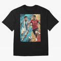 Lionel Messi and Cristiano Ronaldo Oversized T-Shirt Feel the Roar of Match Day Hype around FIFA World Cup 2026, Messi, Neymar and Mbappe, England, France and Netherlands, Fan Favorite Moments, National Team Passion, Big Match Drama and Soccer