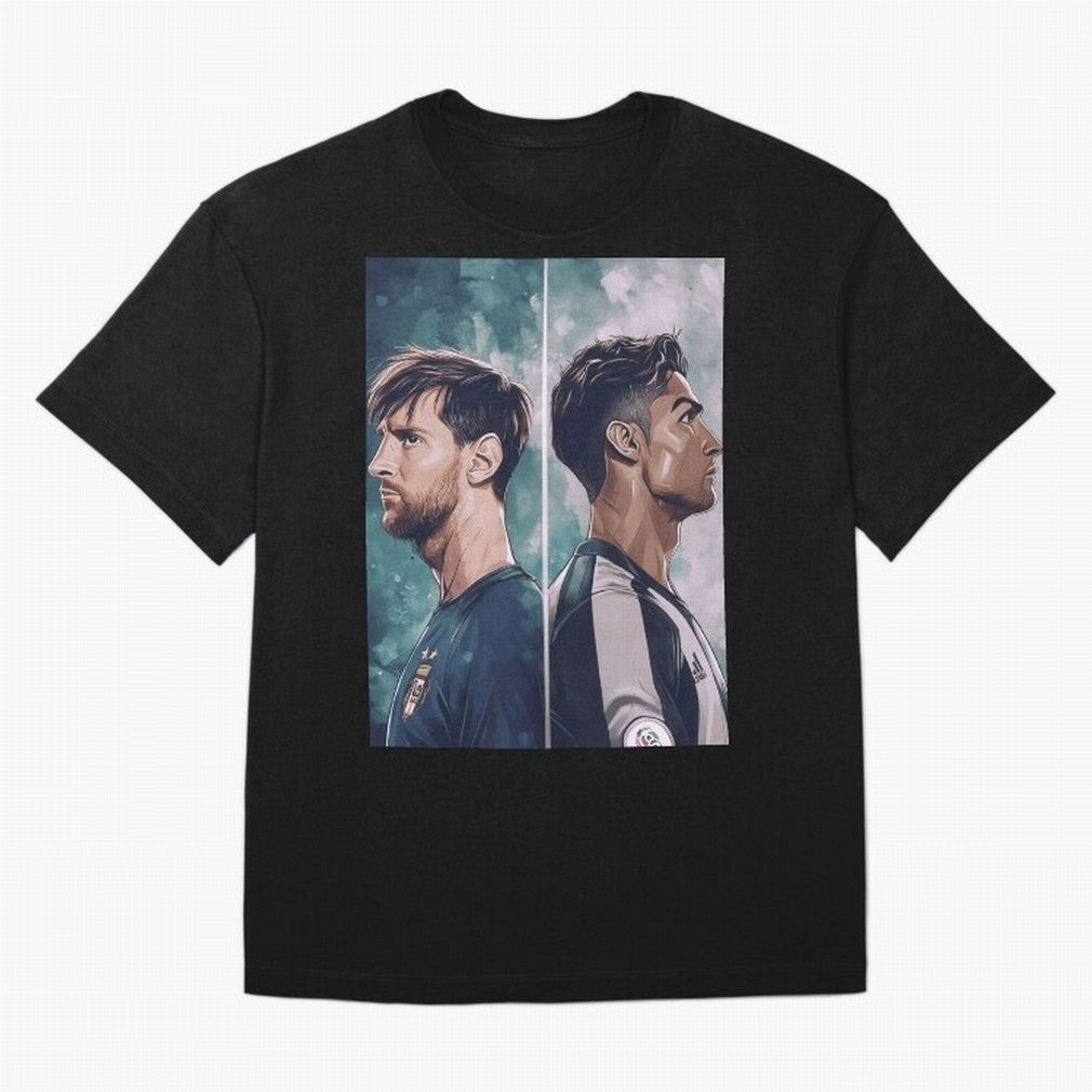 Lionel Messi and Cristiano Ronaldo Oversized T-Shirt Fuel the Hype around Global Football Passion for FIFA World Cup 2026 Group Stage, Featuring Messi, Neymar and Mbappe, Germany, Worldwide Fan Energy, Dramatic Goals, Stadium Lights and
