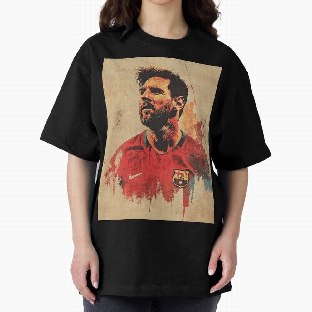 Lionel Messi Oversized T-Shirt Carry the Dream of Match Day Hype around FIFA World Cup 2026, CR7 and Messi, Argentina, France and Brazil, Tournament Hype, Historic Matchups, Family Viewing Parties and Global Sports Pride; Built for Supporters