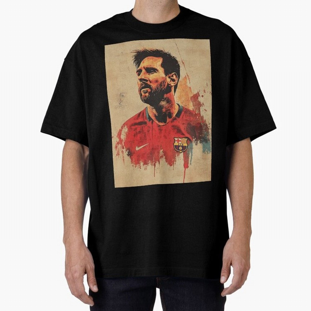 Lionel Messi Oversized T-Shirt Carry the Dream of Match Day Hype around FIFA World Cup 2026, CR7 and Messi, Argentina, France and Brazil, Tournament Hype, Historic Matchups, Family Viewing Parties and Global Sports Pride; Built for Supporters