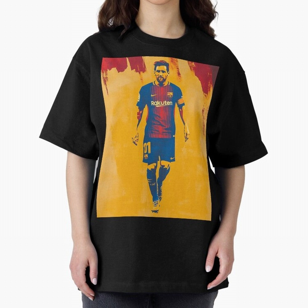 Lionel Messi Oversized T-Shirt Bring Stadium Energy to FIFA World Cup 2026 Highlighting Messi, Brazil, Portugal and Argentina Energy, Championship Spirit, Famous Goals, Roaring Crowds and International Football Unity; Ideal for Passionate Fans Who