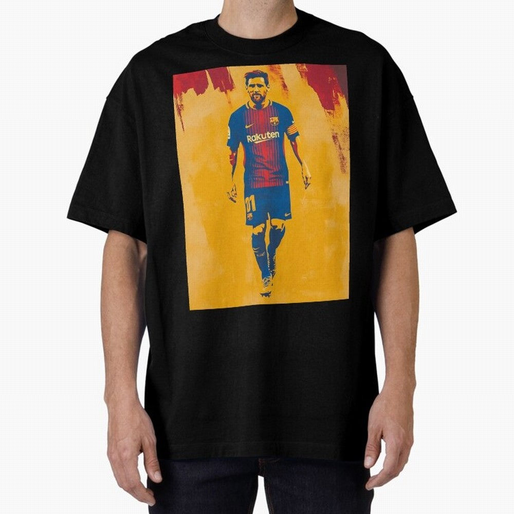 Lionel Messi Oversized T-Shirt Bring Stadium Energy to FIFA World Cup 2026 Highlighting Messi, Brazil, Portugal and Argentina Energy, Championship Spirit, Famous Goals, Roaring Crowds and International Football Unity; Ideal for Passionate Fans Who