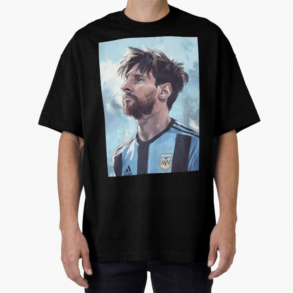 Lionel Messi Oversized T-Shirt Build FIFA World Cup 2026 USA Canada Mexico for Fans of Haaland and Mbappe and England, France and Netherlands, Bringing Football History, Final Match Energy, Crowd Noise and Once in a Lifetime Moments; Ideal for