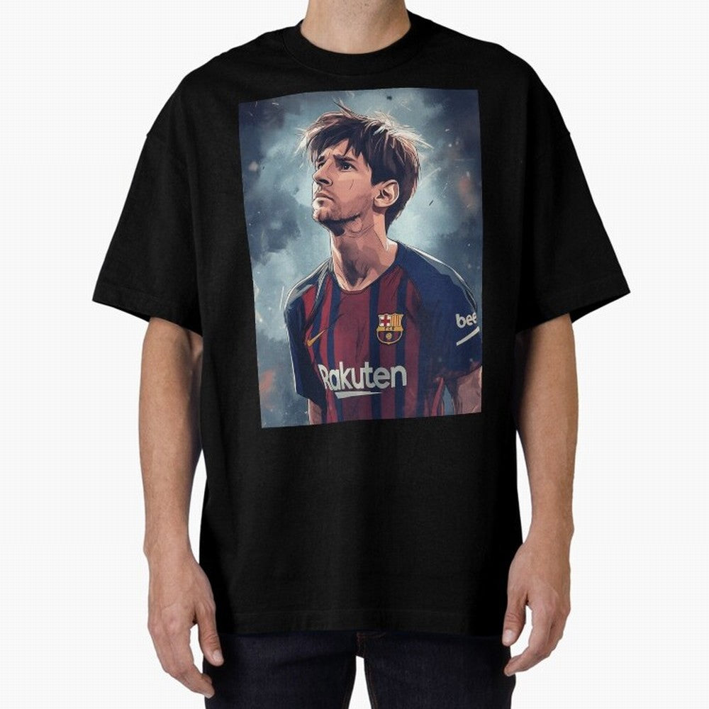 Lionel Messi Oversized T-Shirt Bring Champion Energy into FIFA World Cup 2026 for Fans of Cristiano Ronaldo and Portugal, Bringing Retro Football Energy, Iconic Rivalries, Trophy Chase Drama and Stadium Atmosphere; Ideal for Fans Who Follow Messi,