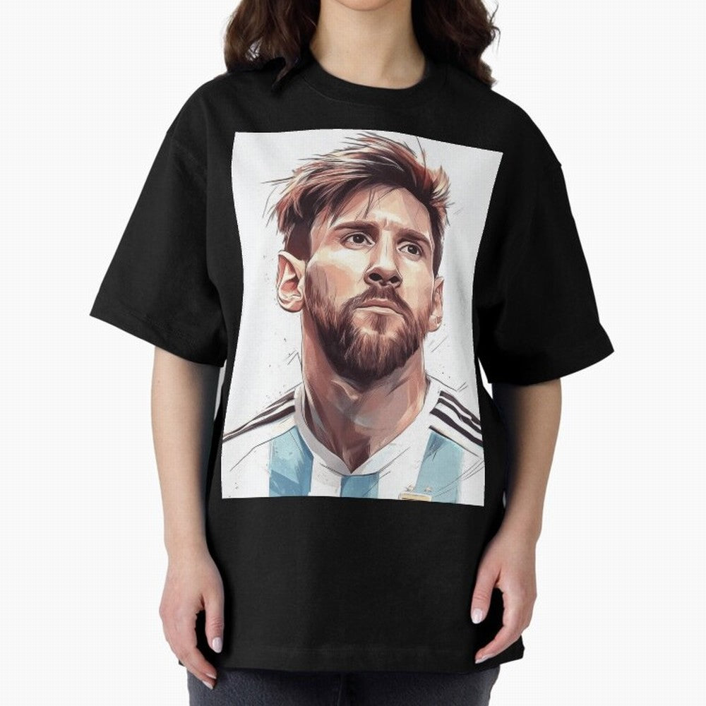 Lionel Messi Oversized T-Shirt Create the FIFA World Cup 2026 Group Stage Journey through Cristiano Ronaldo Highlights, Brazil Pride, Stadium Memories, Football Loyalty, International Chants and Championship Tradition; Perfect for Supporters Who