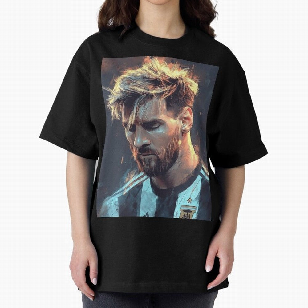 leo Messi Oversized T-Shirt Celebrate the Road through FIFA World Cup 2026 Filled with Messi, France and Portugal Energy, Football Festival Excitement, Trophy Ambitions, Country Rivalries and Star Player Buzz; Ideal for Football Dads, Football